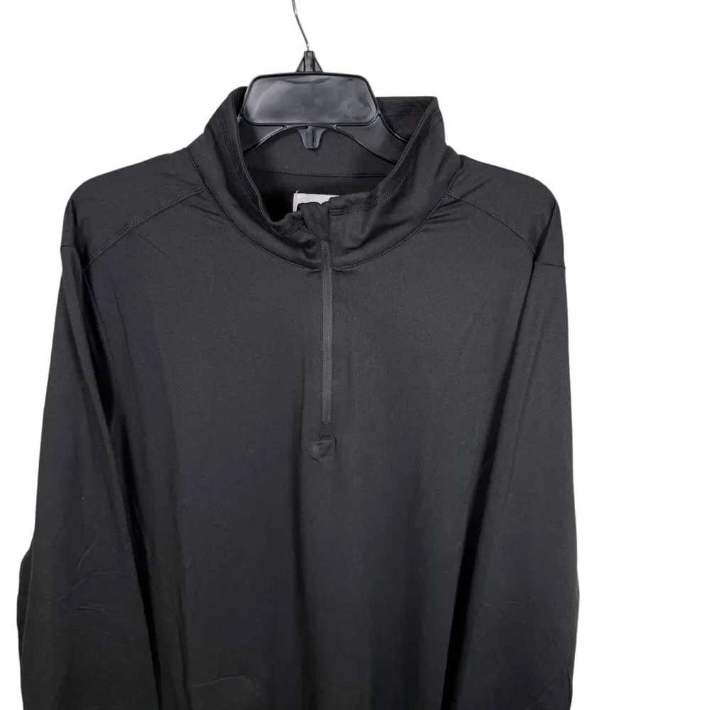 NWT Unisex feat Classic Black Quarter-Zip Pullover Size XL